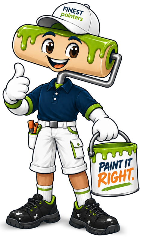 Finest Painters crew painting a home interior in Ajax, Ontario