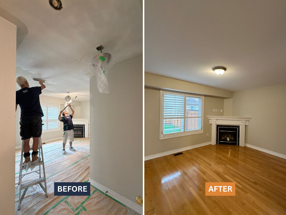 Exterior stucco and trim painting in Markham, Ontario by Finest Painters